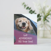 Golden Retriever Dog Safe Travel Adventures Briefkaart (Staand voorkant)