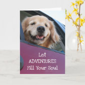 Golden Retriever Dog Safe Travel Adventures Kaart (Gele Bloem)