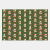 Golden Retriever Dog Santa Christmas Inpakpapier Vel (Voorkant 3)