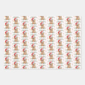 Golden Retriever Dog Santa Christmas Inpakpapier Vel (Voorkant)
