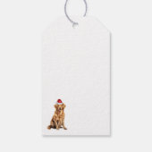 Golden Retriever Dog Schattigee kerstvakantie Cadeaulabel (Achterkant)