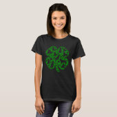 Golden Retriever Dog Shamrock Saint Patricks Day B T-shirt (Voorkant volledig)