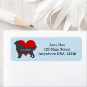 Golden Retriever Dog Silhouette Love is Golden Etiket (Insitu)