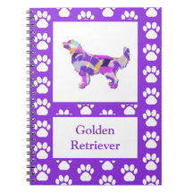 Golden Retriever Dog Silhouette Paw Paarse PY&B