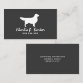 Golden Retriever Dog Silhouette Visitekaartje (Voorkant / Achterkant)