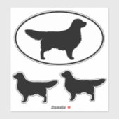 Golden Retriever Dog Silhouettes Vinyl Sticker Set (Vel)