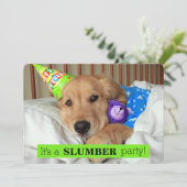 Golden Retriever Dog Sleepover Slumber Party Kaart (Staand voorkant)