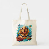 Golden Retriever Dog Snorkeling Coral Reef Tote Bag (Achterkant)