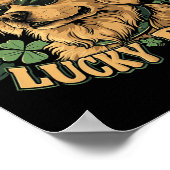 Golden Retriever Dog - St. Patrick's Day Saint Pad Poster (Hoek)