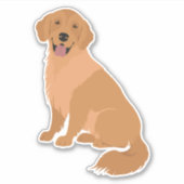 Golden Retriever Dog Sticker (Voorkant)