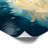 Golden Retriever dog swimming in water 005 Perfect Poster (Hoek)