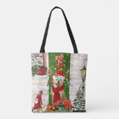 Golden Retriever Dog-Tas voor kerstmis Tote Bag (Achterkant)