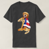 Golden Retriever Dog Tattoo I Love Dad T-shirt (Design voorkant)