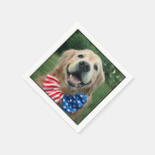 Golden Retriever Dog tijdens de onafhankelijkheids Servetten (Hoek)