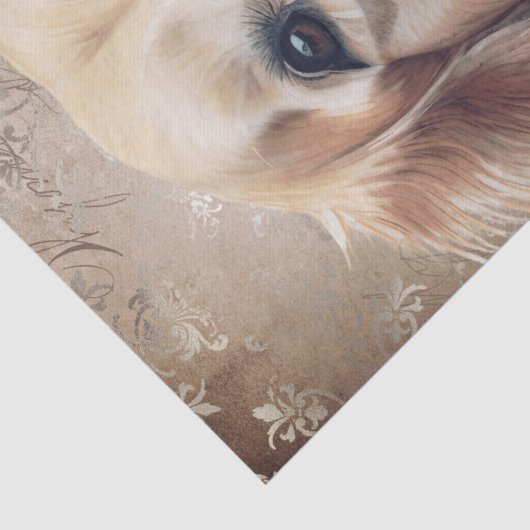 Golden Retriever Dog Tissuepapier (Detail)