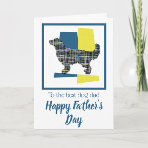 Golden Retriever Dog TriColor Father Day Kaart