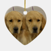 Golden Retriever Dog Twins Ornament (Achterkant)