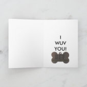 GOLDEN RETRIEVER DOG VALENTIJN IK HOOP VAN JE FEESTDAGEN KAART (Binnen)