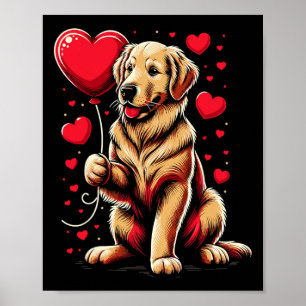 Golden Retriever Dog Valentijnsdag Hondeneigenaar Poster