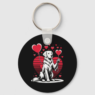 Golden Retriever Dog Valentijnsdag Hondeneigenaar  Sleutelhanger