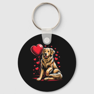 Golden Retriever Dog Valentijnsdag Hondeneigenaar Sleutelhanger