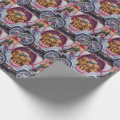 Golden Retriever Dog Valentine's Day Cadeaupapier (Hoek)