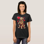 Golden Retriever Dog Valentine's Day Dog Owner Val T-shirt (Voorkant volledig)