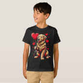 Golden Retriever Dog Valentine's Day Dog Owner Val T-shirt (Voorkant volledig)