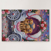 Golden Retriever Dog Valentine's Day Legpuzzel (Horizontaal)