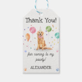 Golden Retriever Dog Verjaardag Bedankt Cadeau Lab Cadeaulabel (Voorkant)