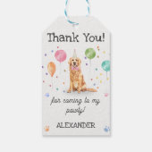 Golden Retriever Dog Verjaardag Bedankt Cadeau Lab Cadeaulabel (Achterkant)