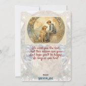 Golden Retriever Dog Vintage Kerst Kaart (Achterkant)