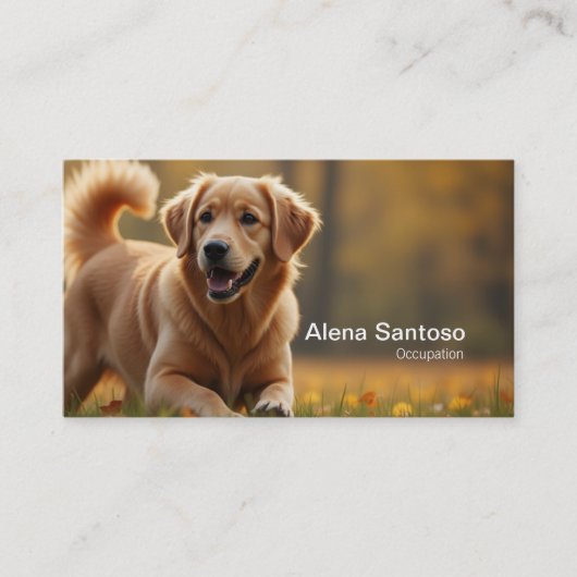 Golden Retriever Dog Visitekaartje (Voorkant)