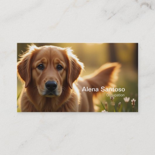 Golden Retriever Dog Visitekaartje (Voorkant)