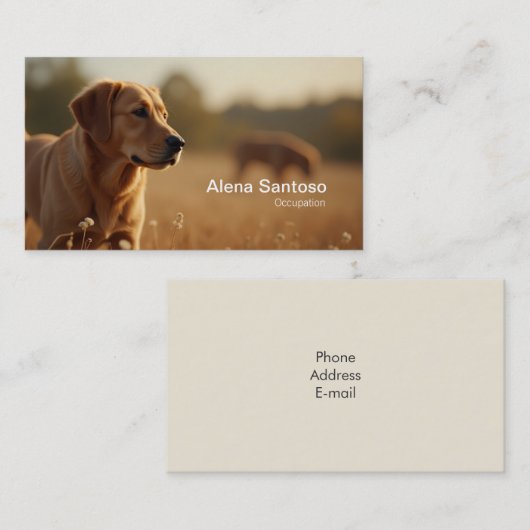 Golden Retriever Dog Visitekaartje (Voorkant / Achterkant)