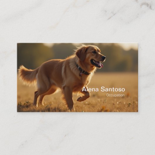 Golden Retriever Dog Visitekaartje (Voorkant)