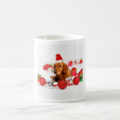 Golden Retriever Dog W Red Santa Hat Kerstmis Koffiemok (Center)