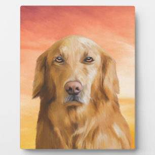 Golden Retriever Dog Water Color Art Oil Painting Fotoplaat