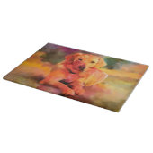 Golden Retriever Dog Waterverf Art Snijplank (Hoek)