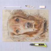 Golden Retriever Dog Waterverf Tissuepapier (Craft)