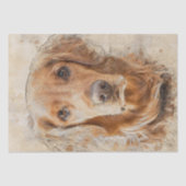 Golden Retriever Dog Waterverf Tissuepapier (Voorkant)