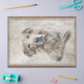 Golden Retriever Dog Waterverf Tissuepapier (Craft)