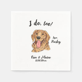 Golden Retriever Dog Wedding Cocktail Napkins Servet