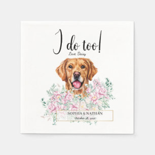 Golden Retriever Dog Wedding Cocktail Napkins Servet