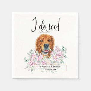 Golden Retriever Dog Wedding Cocktail Napkins Servet