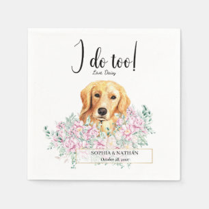 Golden Retriever Dog Wedding Cocktail Napkins Servet