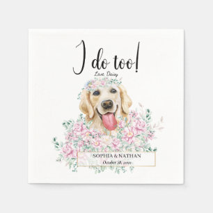 Golden Retriever Dog Wedding Cocktail Napkins Servet