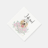 Golden Retriever Dog Wedding Cocktail Napkins Servet (Hoek)