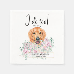 Golden Retriever Dog Wedding Cocktail Napkins Servet