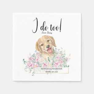 Golden Retriever Dog Wedding Cocktail Napkins Servet